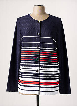 Veste casual col rond bleu SOMMERMANN femme