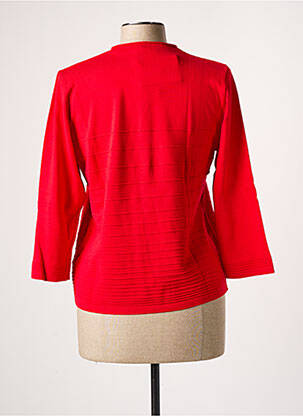 Gilet manches longues manches 3/4 rouge SAINT CHARLES femme
