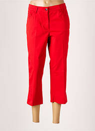 Pantacourt coupe droite taille normale rouge VIRGINIA BLU' femme