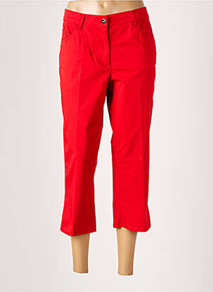Pantacourt stretch taille normale rouge VIRGINIA BLU' femme