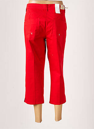 Pantacourt coupe droite taille normale rouge VIRGINIA BLU' femme