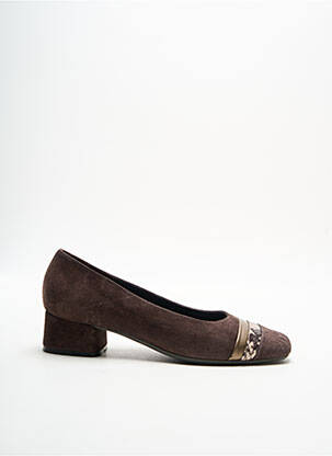 Ballerines type de semelle amortissante talon plat jusqu'à 3cm marron REQINS femme