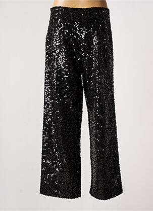 Pantalon large fermeture zip latéral taille haute noir VILA femme
