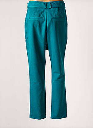 Pantalon droit tissage crêpe taille haute bleu VILA femme