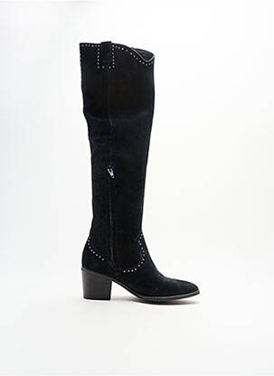 Cuissardes nubuck talon de 4 à 6cm noir REQINS femme