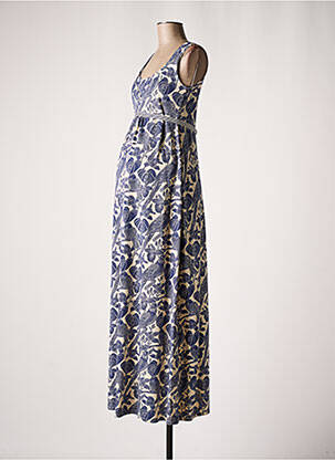 Robe maternité stretch bleu POMKIN femme