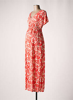 Robe maternité col v rouge POMKIN femme
