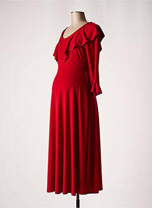 Robe maternité stretch rouge POMKIN femme