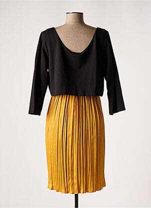Robe maternité manches 3/4 jaune POMKIN femme