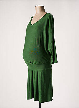 Robe maternité stretch vert POMKIN femme