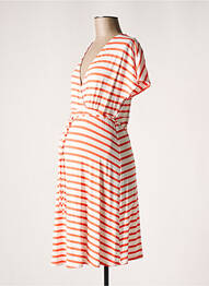 Robe maternité col v orange BALLOON femme