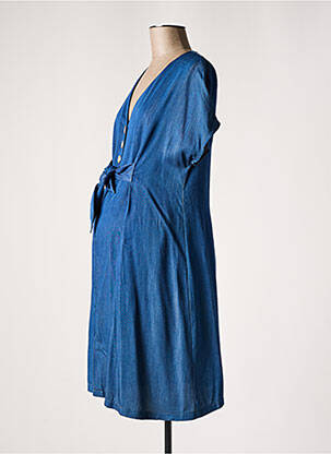 Robe maternité col v bleu BALLOON femme
