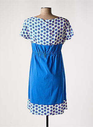 Robe maternité col rond bleu POMKIN femme