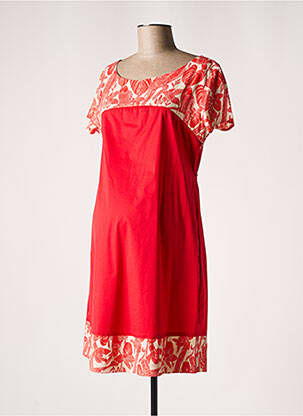 Robe maternité col rond rouge POMKIN femme