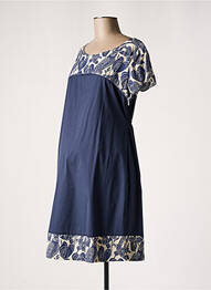 Robe maternité col rond bleu POMKIN femme