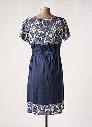 Robe maternité col rond bleu POMKIN femme