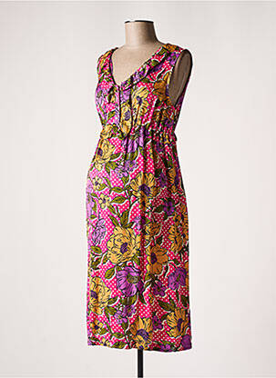 Robe maternité doublure rose POMKIN femme