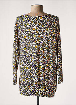 Pull maternité col v jaune POMKIN femme