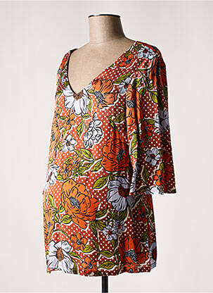 Tunique maternité coupe fluide orange POMKIN femme