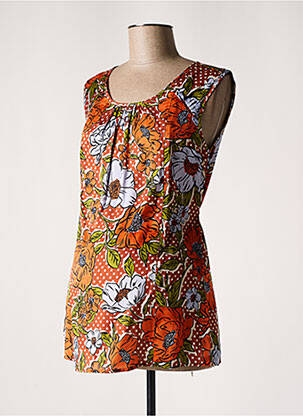 Tunique maternité col rond orange POMKIN femme