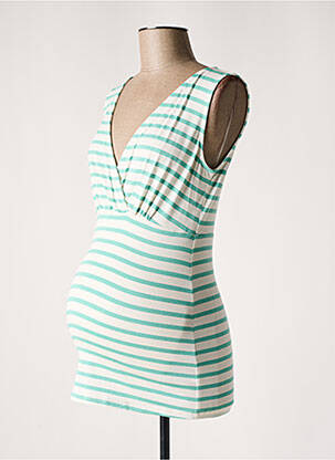 T-shirt / top maternité col v vert BALLOON femme
