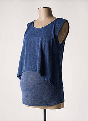 T-shirt / top maternité coupe cintrée bleu BALLOON femme