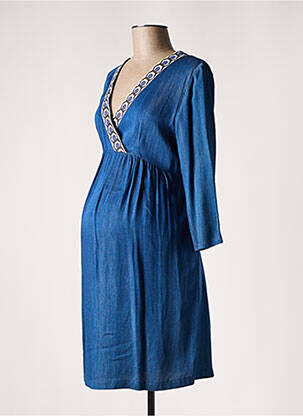 Robe maternité bleu BALLOON pour femme