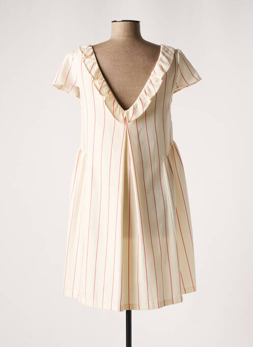 Robe maternité col rond beige BALLOON femme
