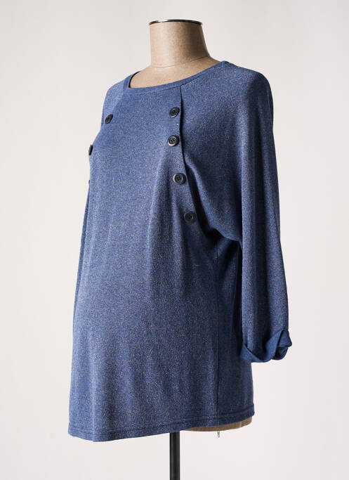 Pull maternité coupe cintrée bleu BALLOON femme