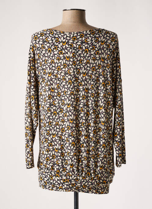 Pull maternité col v jaune POMKIN femme