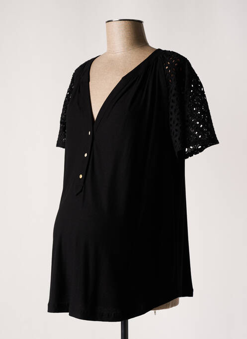 Chemisier maternité coupe large noir BALLOON femme