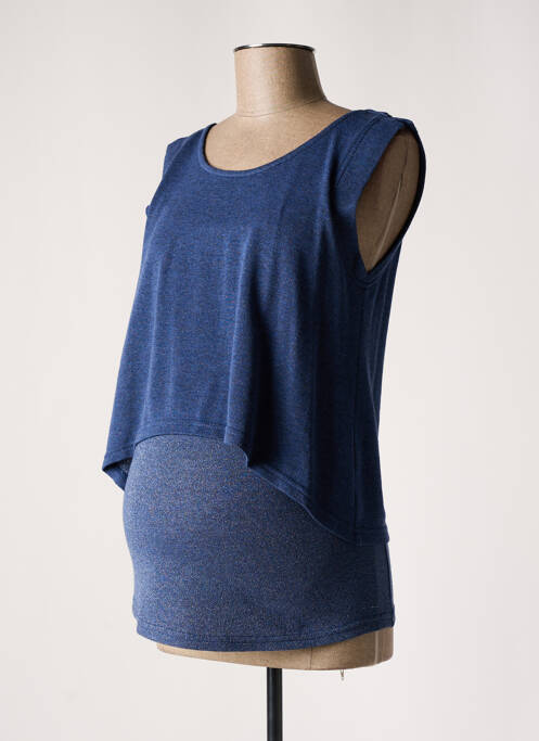 T-shirt / top maternité sans manche bleu BALLOON femme