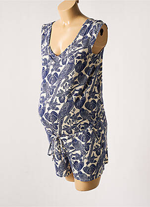 Combinaison maternité stretch bleu POMKIN femme