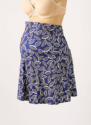 Jupe maternité imprimé fantaisie bleu POMKIN femme