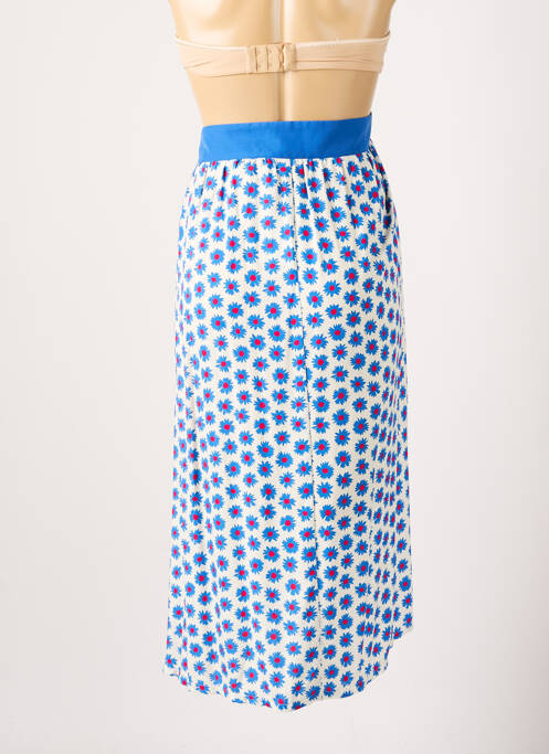 Jupe maternité imprimé fleurs bleu POMKIN femme
