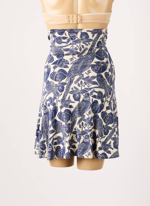Jupe maternité imprimé fantaisie bleu POMKIN femme