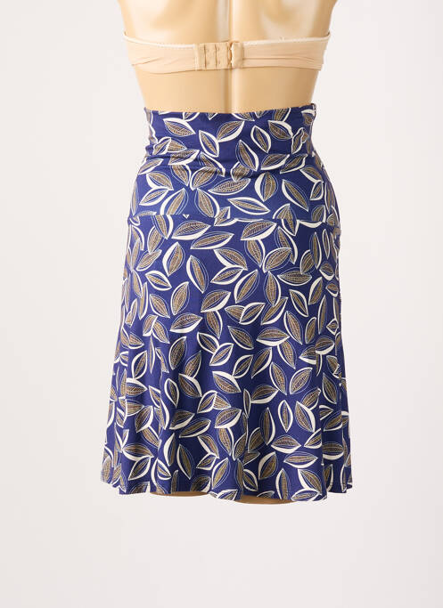 Jupe maternité imprimé fantaisie bleu POMKIN femme