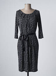 Robe mi-longue manches 3/4 manches 3/4 noir JULIE GUERLANDE femme