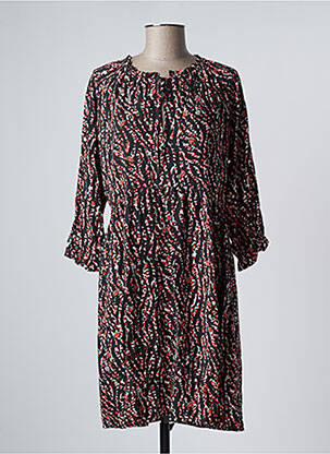 Robe mi-longue manches longues manches longues noir FRACOMINA femme