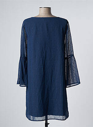 Robe courte coupe fluide manches 3/4 bleu MOLLY BRACKEN femme