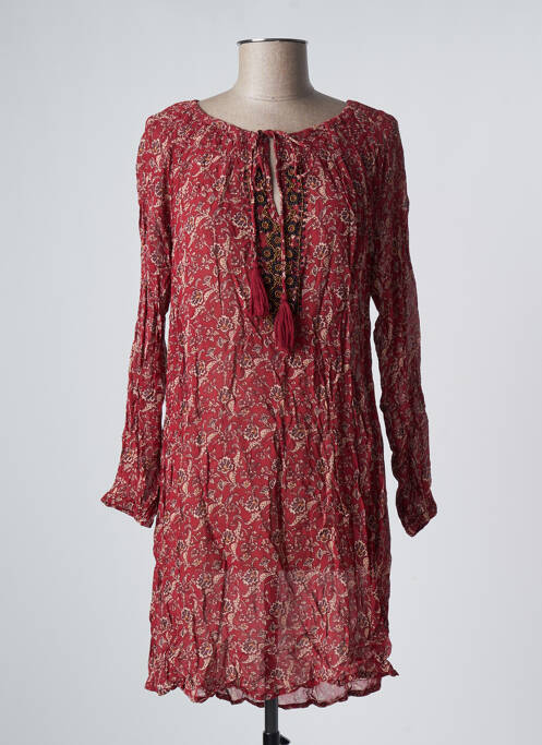 Robe courte manches longues manches longues rouge CREAM femme