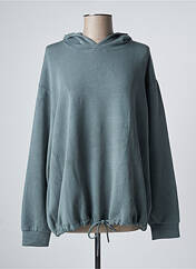 Sweat-shirt à capuche vert KAFFE pour femme seconde vue