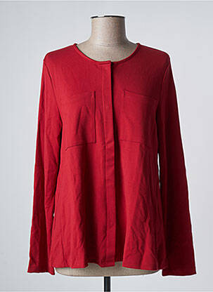 Veste casual col rond rouge L'ATELIER D'ANNA femme
