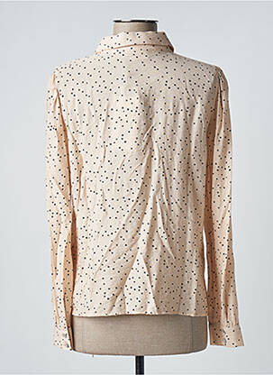 Chemisier tissage crêpe manches longues beige KAFFE femme