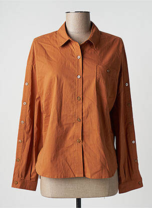 Chemisier poches poitrine manches longues marron LOLA ESPELETA femme