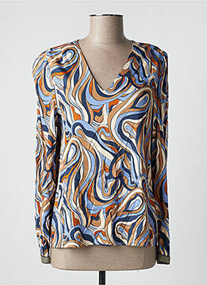 Top stretch manches longues bleu LOLA ESPELETA femme