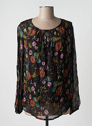 Blouse légère et transparente manches longues noir SEE THE MOON femme