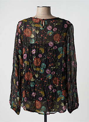 Blouse légère et transparente manches longues noir SEE THE MOON femme