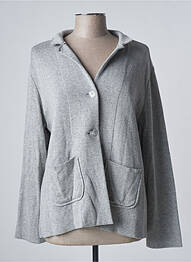 Gilet manches longues coupe cintrée gris NINATI femme