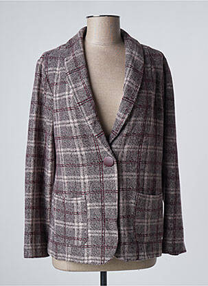 Blazer col châle marron PAZ TORRAS femme